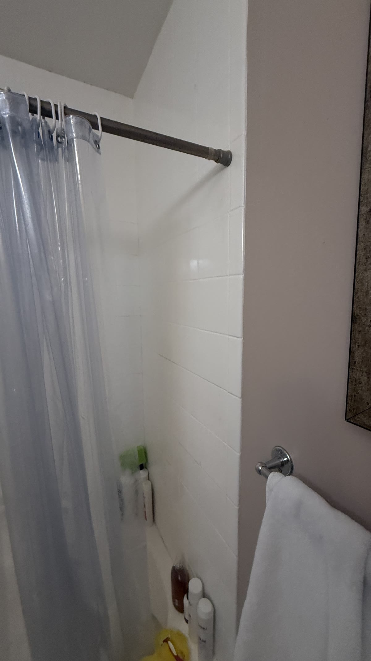 Original bathtub enclosure before Budova renovation in New Westminster